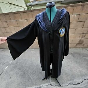 Hogwarts Ravenclaw Robe, Black With Full Lining + Wand Pocket, Matching Sweater